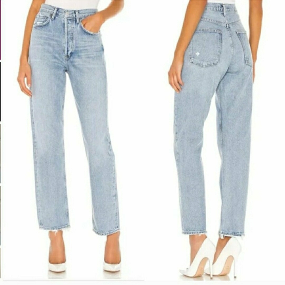 AGOLDE 90s Loose Fit Jeans Size 25 Light Blue